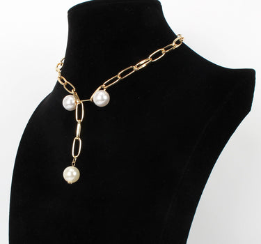 fashion water droplets imitation pearl alloy plating women's necklace