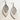 Oval Earrings in Blond Hair w/ Copper Feather