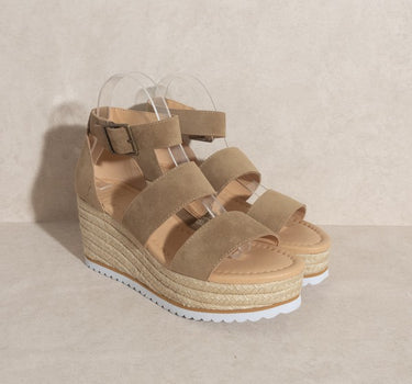 OASIS SOCIETY Slyvie - Double Strap Wedge Heel