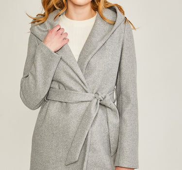 JQ Fleece Belted Hoodie Coat