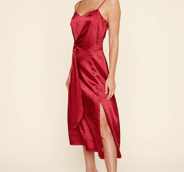 Maxine Satin Midi Dress