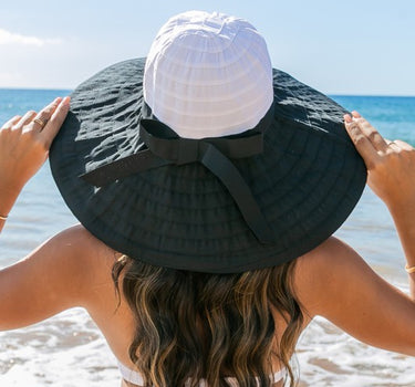 Classic Bow Accent Sunhat Extra Wide Brim