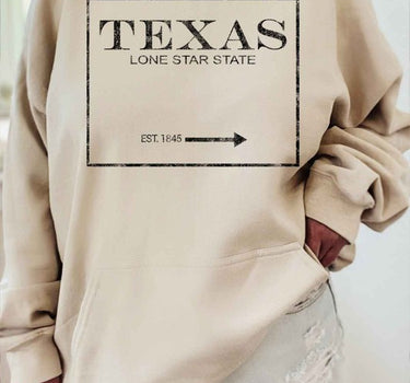 TEXAS LONE STAR STATE GRAPHIC HOODIE