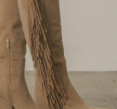 OASIS SOCIETY OUT WEST - Knee-High Fringe Boots