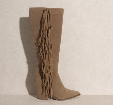 OASIS SOCIETY OUT WEST - Knee-High Fringe Boots