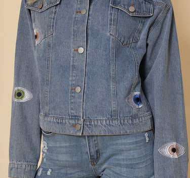 Eye denim jacket