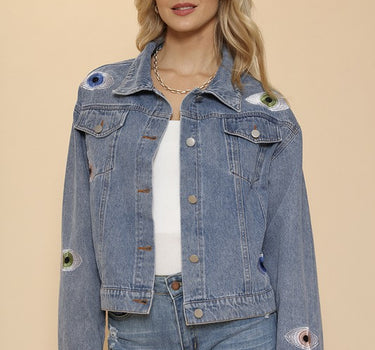 Eye denim jacket