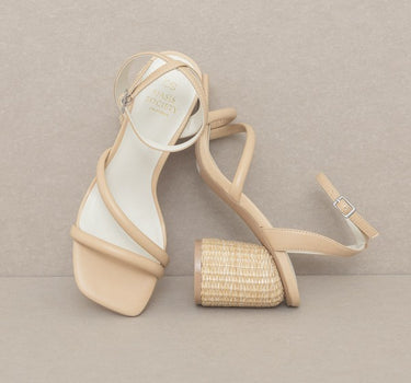 Oasis Society Alaia - Strappy Raffia Heel Sandal