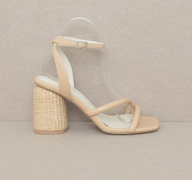 Oasis Society Alaia - Strappy Raffia Heel Sandal