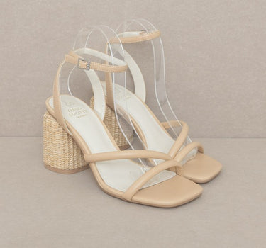 Oasis Society Alaia - Strappy Raffia Heel Sandal