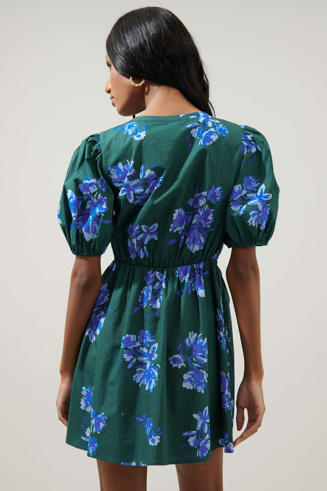 Spokane Floral Alba Puff Sleeve Mini Dress