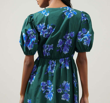 Spokane Floral Alba Puff Sleeve Mini Dress