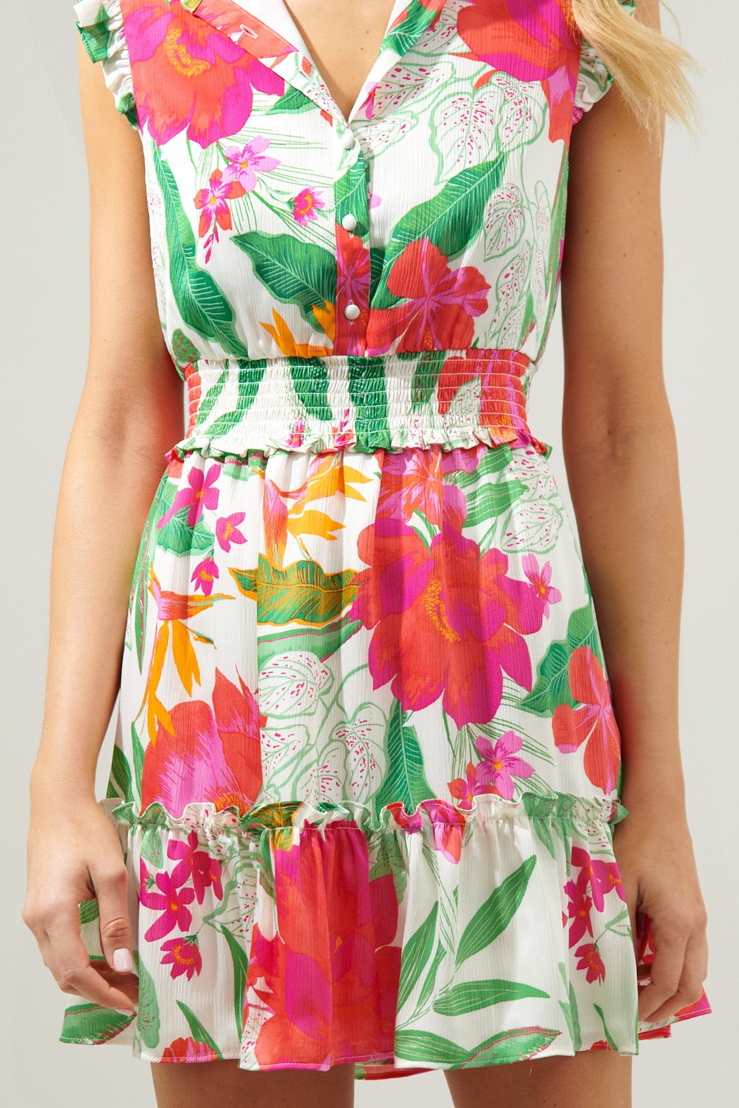 La Costa Tropics Merrick Sleeveless Button Dress