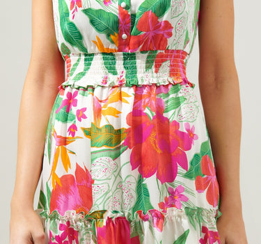 La Costa Tropics Merrick Sleeveless Button Dress