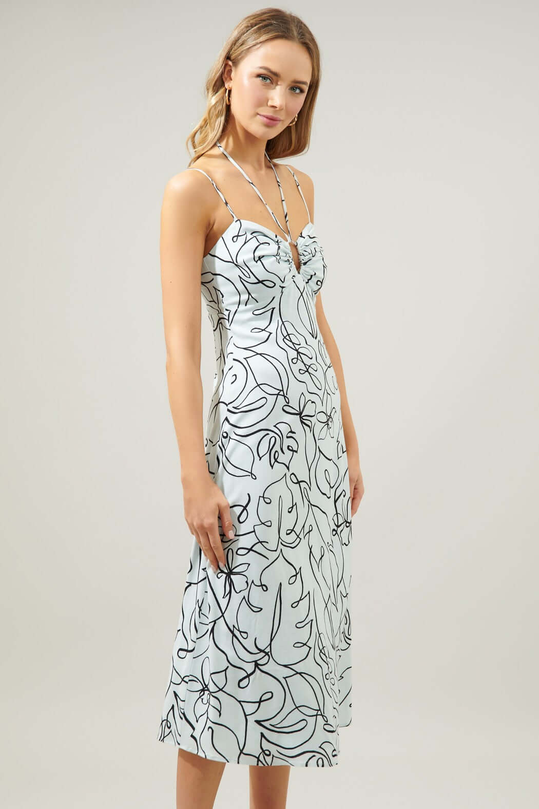 Grow With You Halter Cut Out Midi Dress