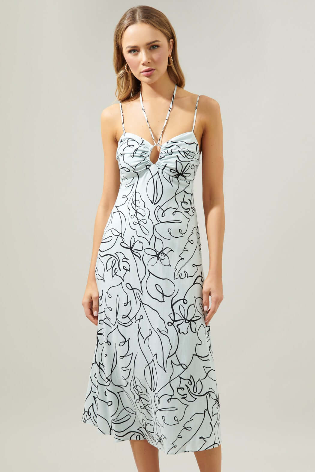 Grow With You Halter Cut Out Midi Dress