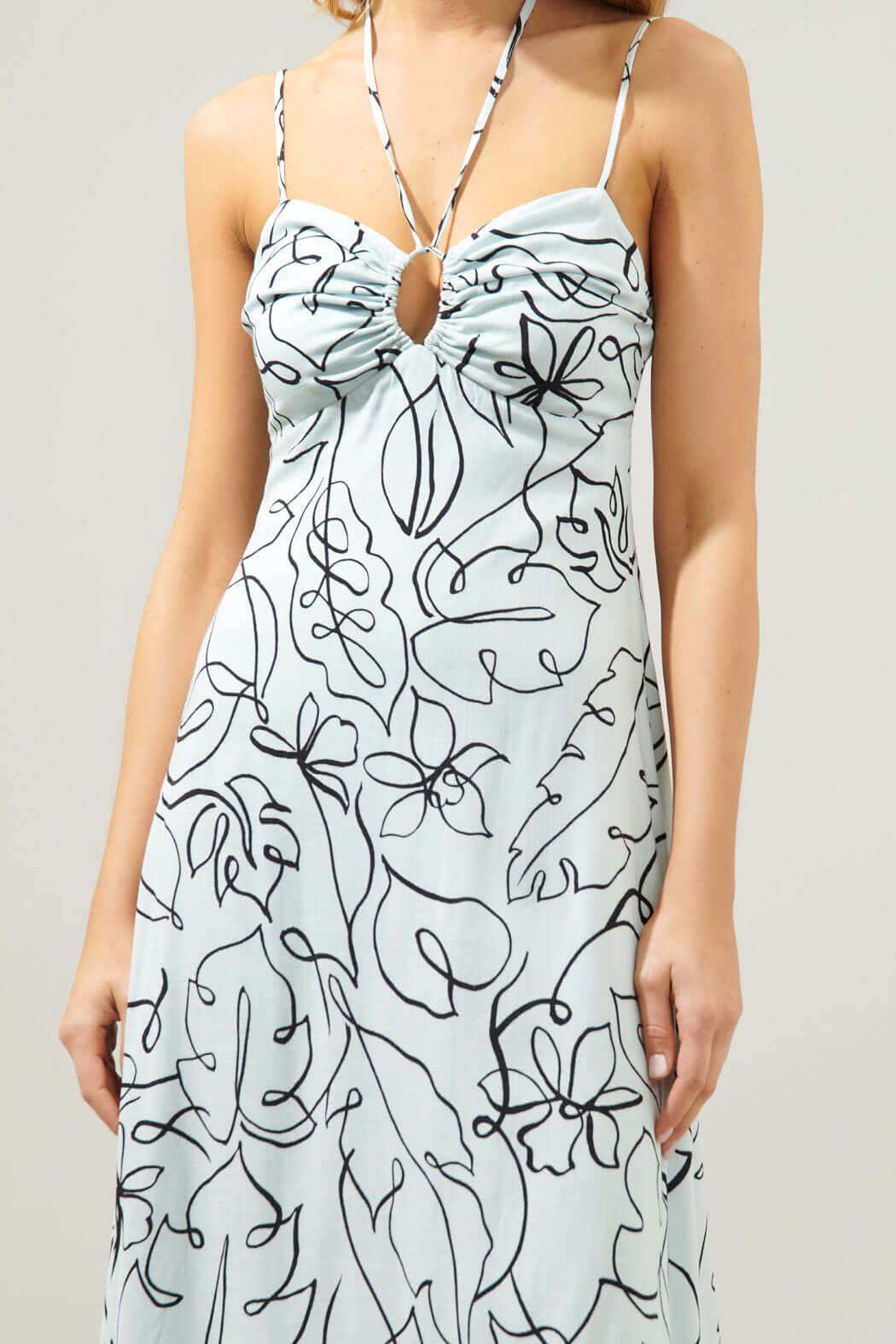 Grow With You Halter Cut Out Midi Dress