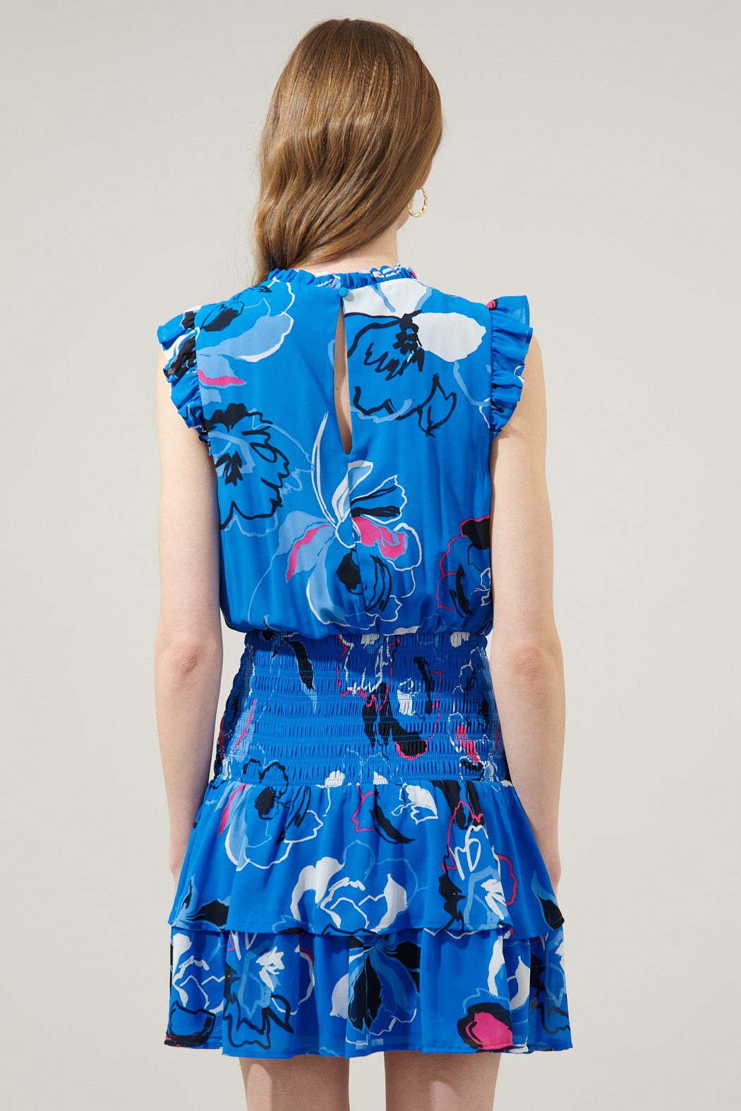 Katrice Abstract Trolly Smocked MIni Dress