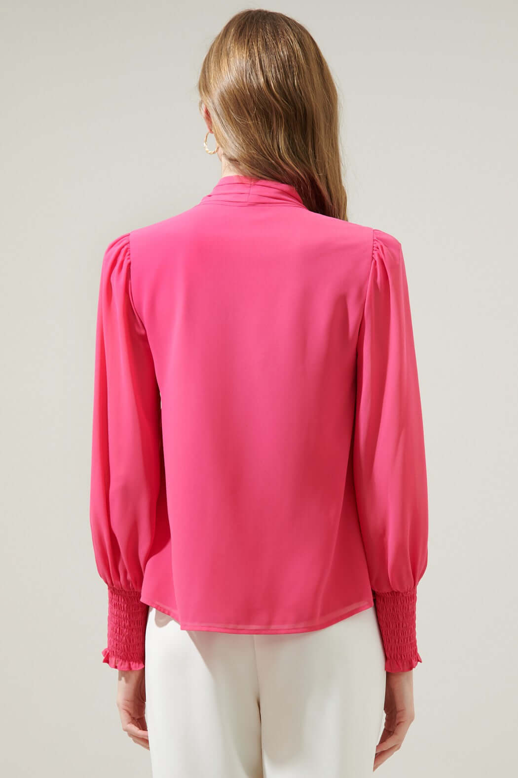 Vicente Tie Neck Long Sleeve Blouse