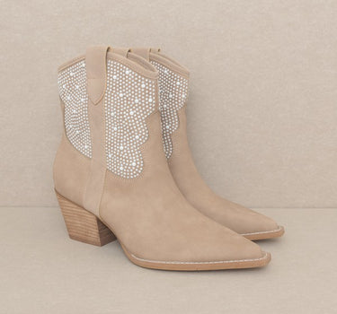 OASIS SOCIETY Cannes - Pearl Studded Western Boots