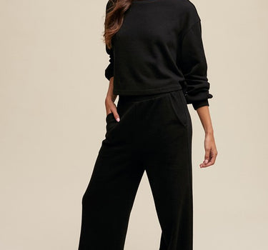 Knit Sweat Top and Pants Athleisure Lounge Sets