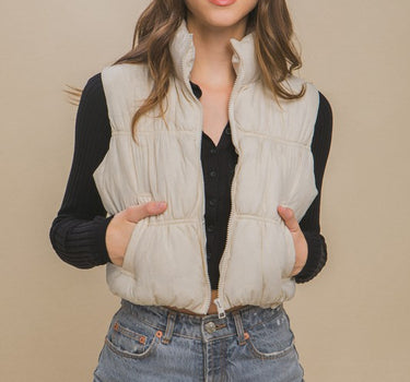 High Neck Puffer Vest