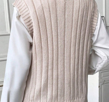 Alixia Ribbed  Knit Sweater Vest