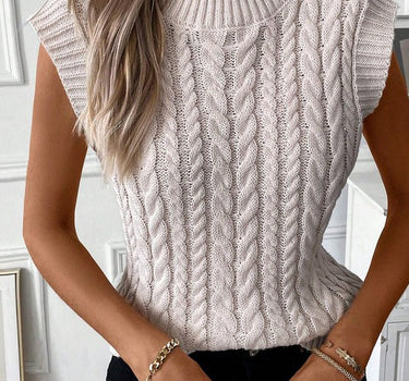 Alixia Ribbed  Knit Sweater Vest