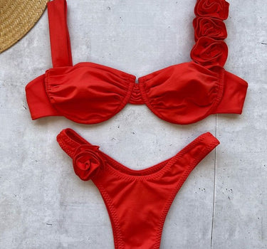 Two piece rose bikini