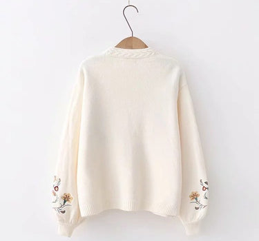 Floral knit cardigan