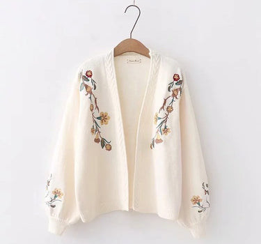 Floral knit cardigan