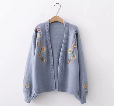 Floral knit cardigan