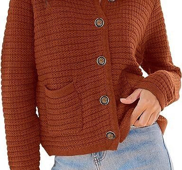 Textured button front cardigan