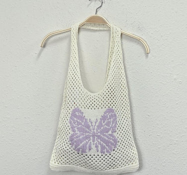 Butterfly Crochet Tote Bag