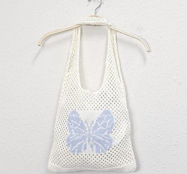 Butterfly Crochet Tote Bag