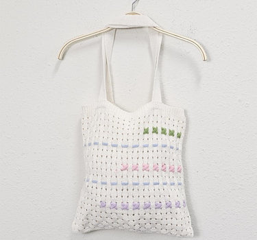 X-Pattern Crochet Tote Bag