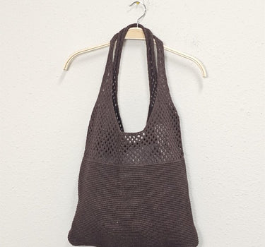 Solid Crochet Tote Bag