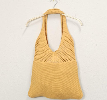 Solid Crochet Tote Bag