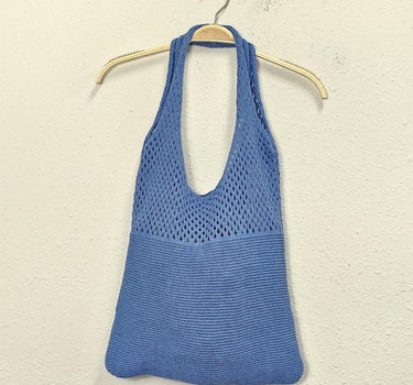 Solid Crochet Tote Bag