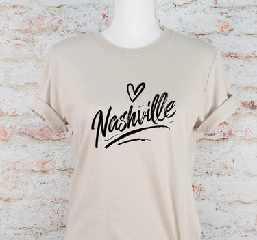 Cursive Nashville Crewneck Graphic Tee