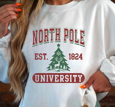 North Pole University Cozy Crewneck Sweatshirt