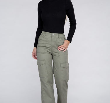 Everyday Wear Elastic-Waist Cargo Pants