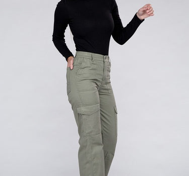 Everyday Wear Elastic-Waist Cargo Pants