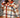 Brown Stripe Plus Size Plaid Print Collared Buttoned Jacket