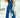 Blue Spaghetti Straps Notch V Denim Jumpsuit