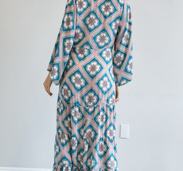 Printed Long Sleeve Loose Kimono