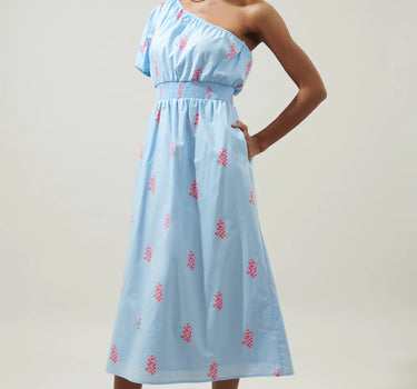 Gelato Floral Bridgette One Shoulder Midi Dress