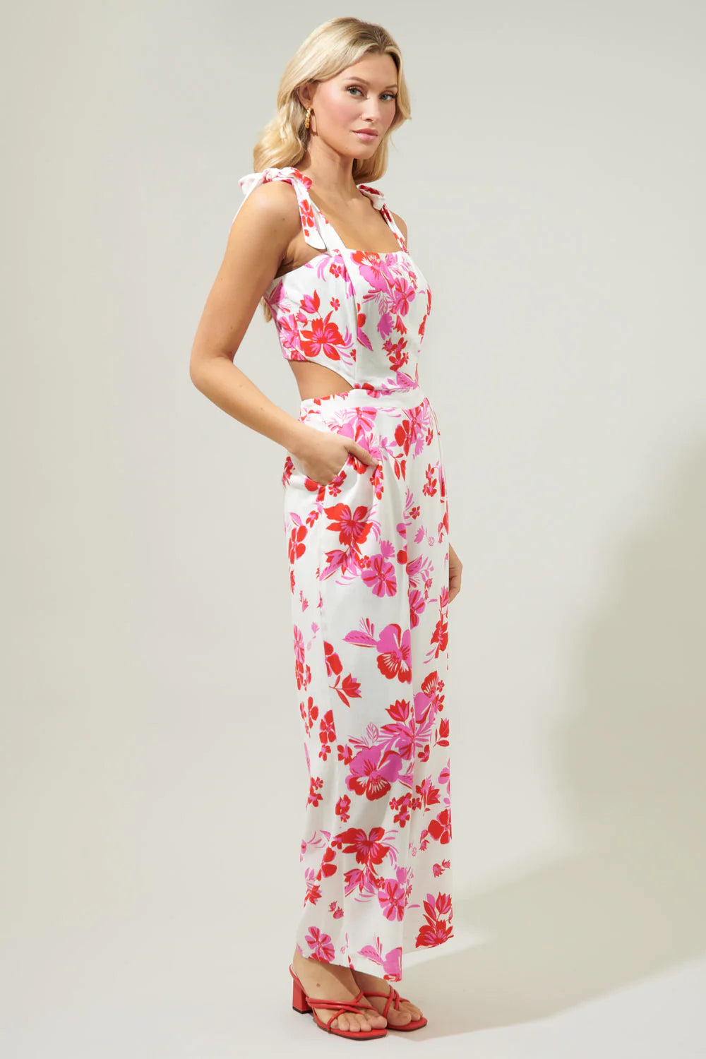 Maui Floral Harley Cutout Jumpsuit