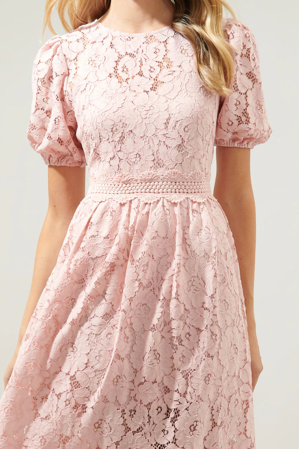 Fleur De Lis Lace Midi Dress