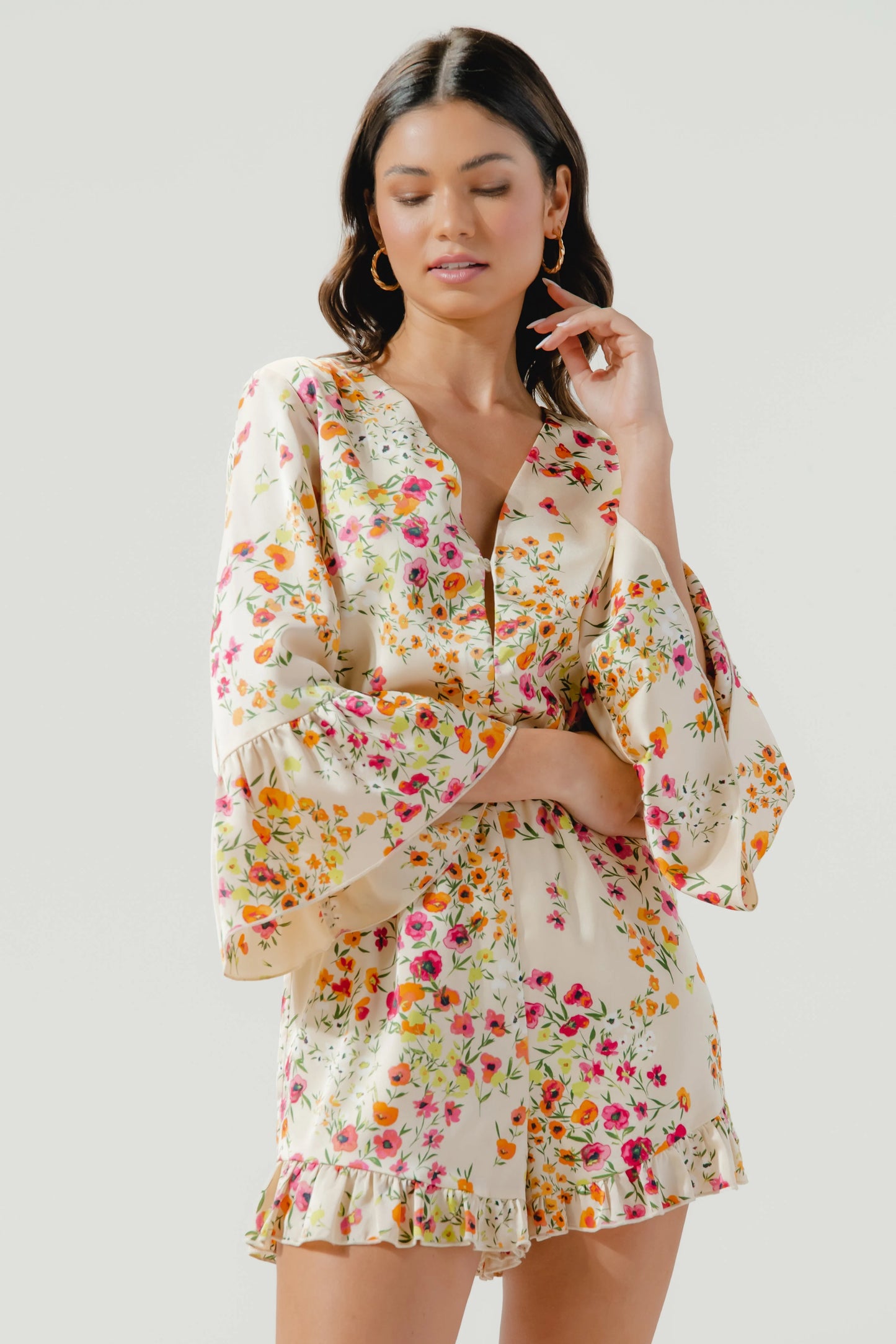 Marcia Summer Lovin' Bell Sleeve Romper